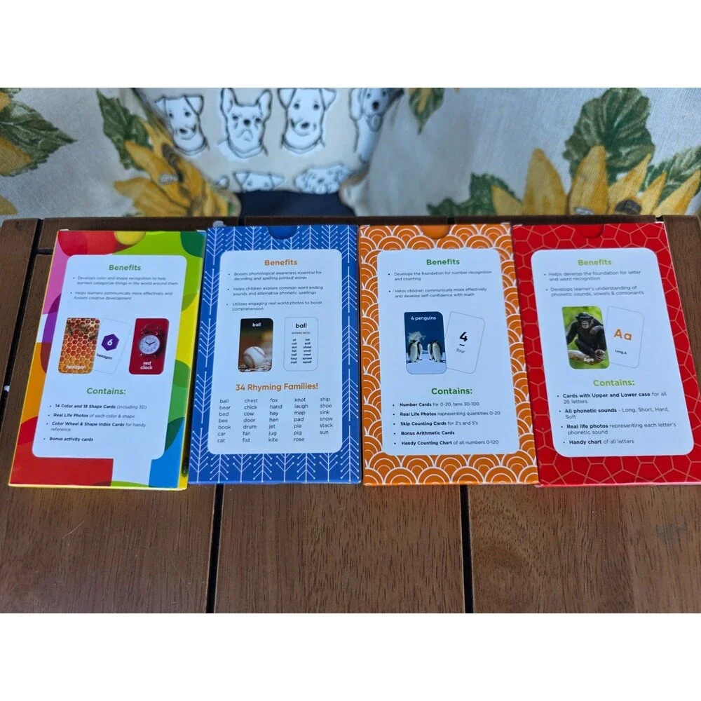Think Tank Scholar Educational Flashcards Lot 4 Alphabet Numbers Rhyming Colors